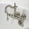 Kingston Brass CA1001T8 3-3/8" Tub Wall Mount Clawfoot Tub Faucet, Brushed Nickel CA1001T8 - alternate 6